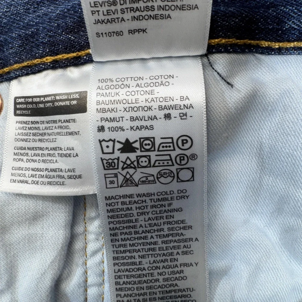 Levis 501 Jeans Mens 42x30 Blue Straight Denim Button Fly Cotton Classic Fit